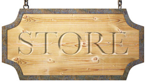 old style store sign