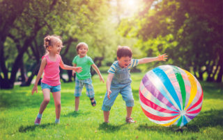 children playing outside