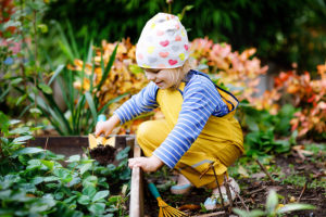 Child in garden