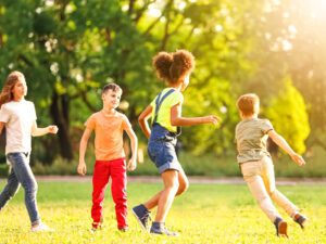 children playing outdoors