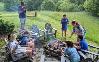 Bonfire s'mores at Earthshine